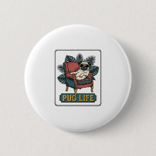 Badge Rond 5 Cm Conception de lunettes de soleil pour chien cool P
