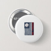 Badge Rond 5 Cm Conception de maillot de drapeau de papa de baseba (Devant & derrière)