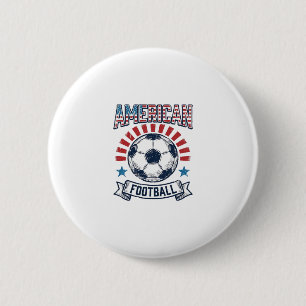 Badge Rond 5 Cm Conception de maillot de football américain vintag