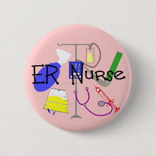 Badge Rond 5 Cm Conception de matériel médical d'infirmière d'E