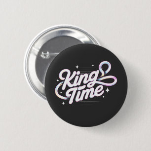 Badge Rond 5 Cm Conception de motivation de typographie rétro King