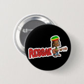 Badge Rond 5 Cm conception de musique reggae (Devant & derrière)
