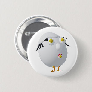 Badge Rond 5 Cm Conception de personnage d'œuf fantaisiste RG & RA