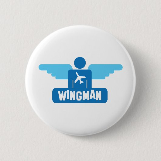 Badge Rond 5 Cm conception de pilote de wingman (Devant)