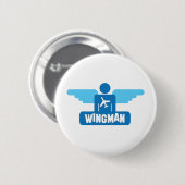 Badge Rond 5 Cm conception de pilote de wingman (Devant & derrière)