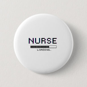 Badge Rond 5 Cm Conception de pixel art de bogue de chargement d'i