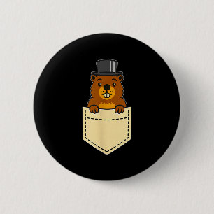 Badge Rond 5 Cm Conception de poche de la journée de la marmotte d