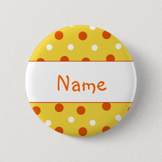 Badge Rond 5 Cm Conception de point de polka - customisez avec (Devant)
