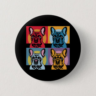 Badge Rond 5 Cm Conception de Pop pour Chien à Chien à Chien