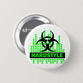 Badge Rond 5 Cm Conception de rythme de Hardstyle (Devant & derrière)