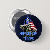 Badge Rond 5 Cm Conception de salut de soldat (Devant & derrière)