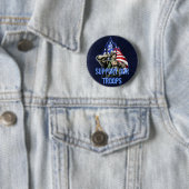 Badge Rond 5 Cm Conception de salut de soldat (En situation)