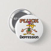 Badge Rond 5 Cm Conception de sensibilisation à la dépression (Devant & derrière)