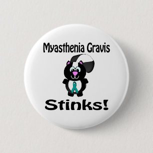 Badge Rond 5 Cm Conception de sensibilisation au putois Myasthenia