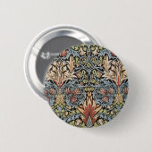 Badge Rond 5 Cm Conception de Snakeshead de William Morris (Devant & derrière)