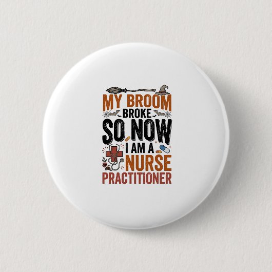 Badge Rond 5 Cm Conception de sorcière de praticienne infirmière d (Devant)