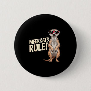 Badge Rond 5 Cm Conception de suricate pour hommes femmes enfants
