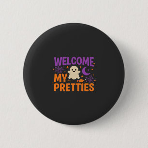 Badge Rond 5 Cm Conception de SVG de fantôme d'Halloween Bienvenue