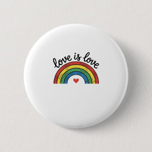 Badge Rond 5 Cm Conception de t-shirt cœur arc-en-ciel vintage Lov