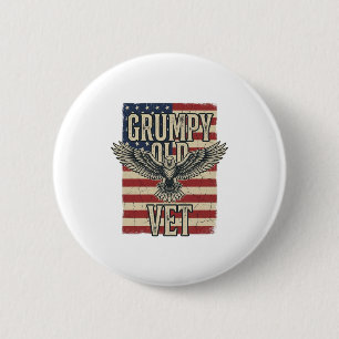 Badge Rond 5 Cm Conception de T-shirt de drapeau d'aigle patriotiq