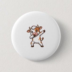 Badge Rond 5 Cm Conception de T-Shirt de gravure vintage de vache