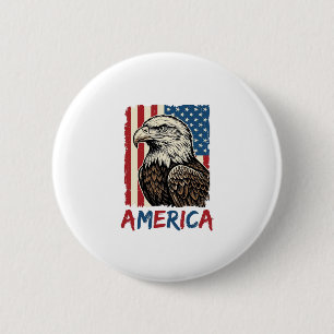 Badge Rond 5 Cm Conception de T-shirt patriotique Vintage Eagle Am