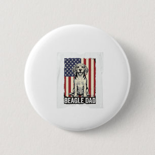 Badge Rond 5 Cm Conception de T-shirt pour chien vintage patriotiq
