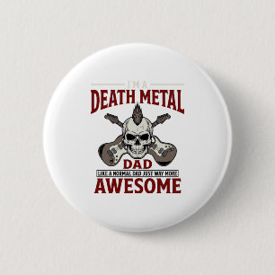 Badge Rond 5 Cm Conception de t-shirt vintage crâne de papa Death