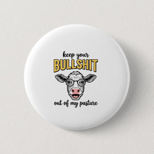 Badge Rond 5 Cm Conception de T-shirt vintage de pâturage de vache