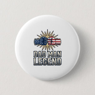 Badge Rond 5 Cm Conception de T-Shirt Vintage Legend Papa Patrioti