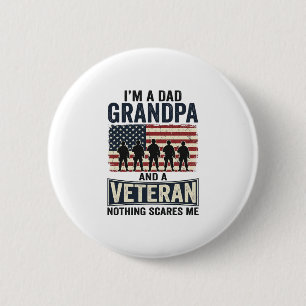 Badge Rond 5 Cm Conception de T-shirt vintage patriotique vétéran