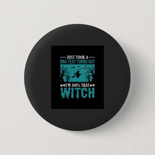 Badge Rond 5 Cm Conception de test ADN de sorcière d'Halloween (Devant)