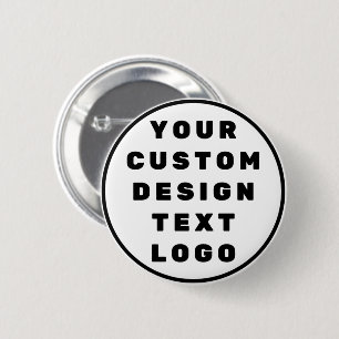 Badge Rond 5 Cm Conception de texte de logo personnalisé minimalis