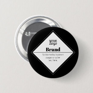 Badge Rond 5 Cm Conception de texte moderne éditable & Votre logo