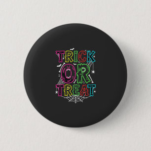 Badge Rond 5 Cm Conception de toile d'araignée Halloween Trick or