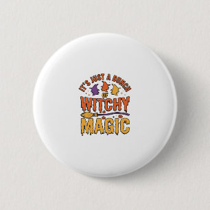 Badge Rond 5 Cm Conception de typographie Halloween magique ensorc