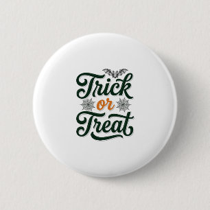 Badge Rond 5 Cm Conception de typographie Halloween Trick Or Treat