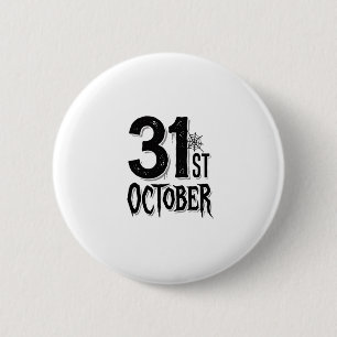 Badge Rond 5 Cm Conception de typographie Halloween Vintage 31 oct