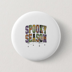 Badge Rond 5 Cm Conception de typographie Halloween vintage de la
