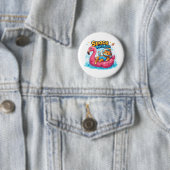 Badge Rond 5 Cm Conception de vacances de chat spatial Kawaii (En situation)