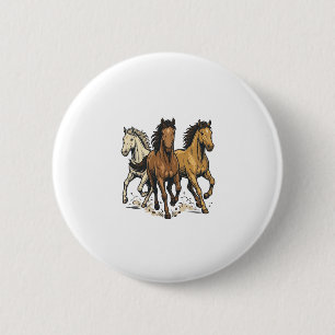 Badge Rond 5 Cm Conception de vecteur d'art de chevaux de course v