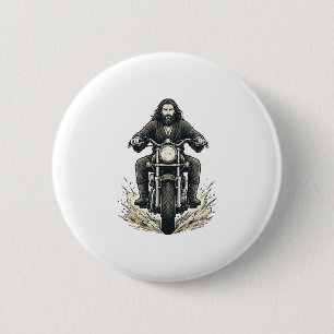 Badge Rond 5 Cm Conception de vecteur de cavalier de moto de gravu