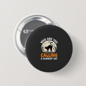 Badge Rond 5 Cm Conception de vecteur de chat noir drôle d'Hallowe (Devant & derrière)