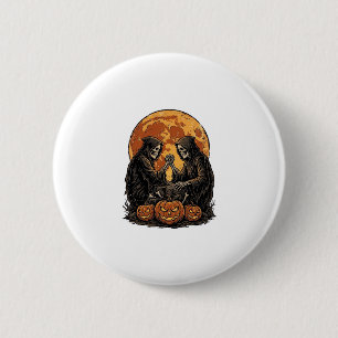Badge Rond 5 Cm Conception de vecteur de citrouille d'Halloween de