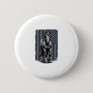 Badge Rond 5 Cm Conception de vecteur de drapeau de cheval de trai