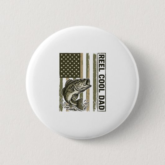Badge Rond 5 Cm Conception de vecteur de drapeau de pêche à la bas (Devant)