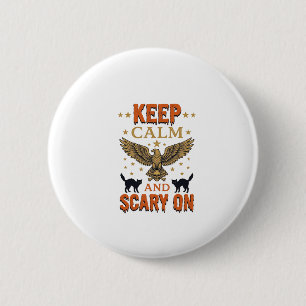 Badge Rond 5 Cm Conception de vecteur Halloween vintage effrayant