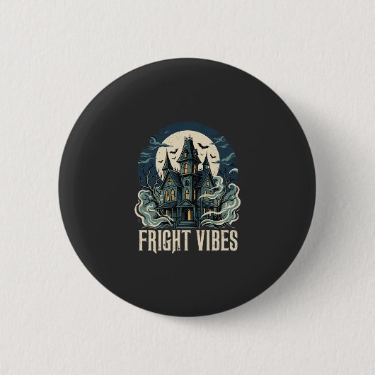Badge Rond 5 Cm Conception de vibrations effrayantes de maison han (Devant)
