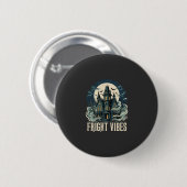 Badge Rond 5 Cm Conception de vibrations effrayantes de maison han (Devant & derrière)