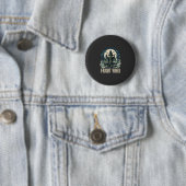 Badge Rond 5 Cm Conception de vibrations effrayantes de maison han (En situation)